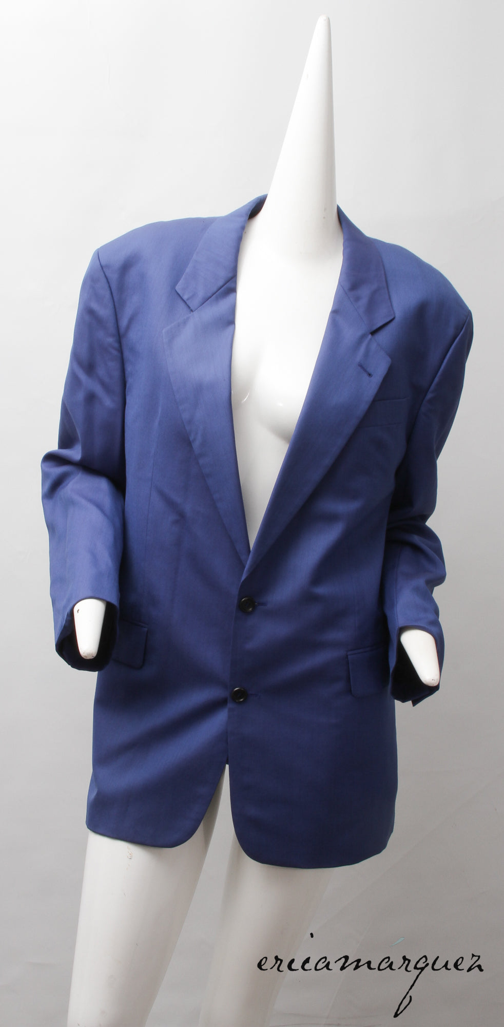 HUGO BOSS, Silk Wool, Cobalt Blue, Two-Button Blazer