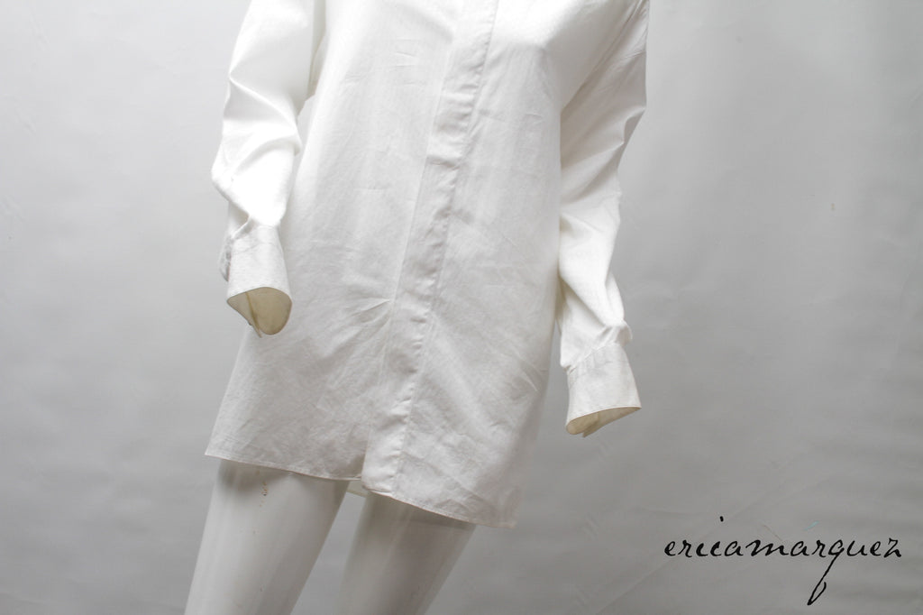 BYBLOS, Made In Italy, Mandarin Collar, Textured Design, Hidden Button, Long Sleeve Shirt