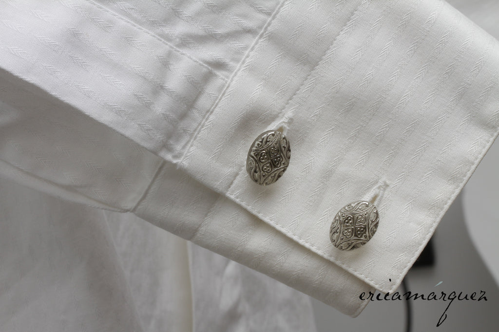 BYBLOS, Made In Italy, Mandarin Collar, Textured Design, Hidden Button, Long Sleeve Shirt