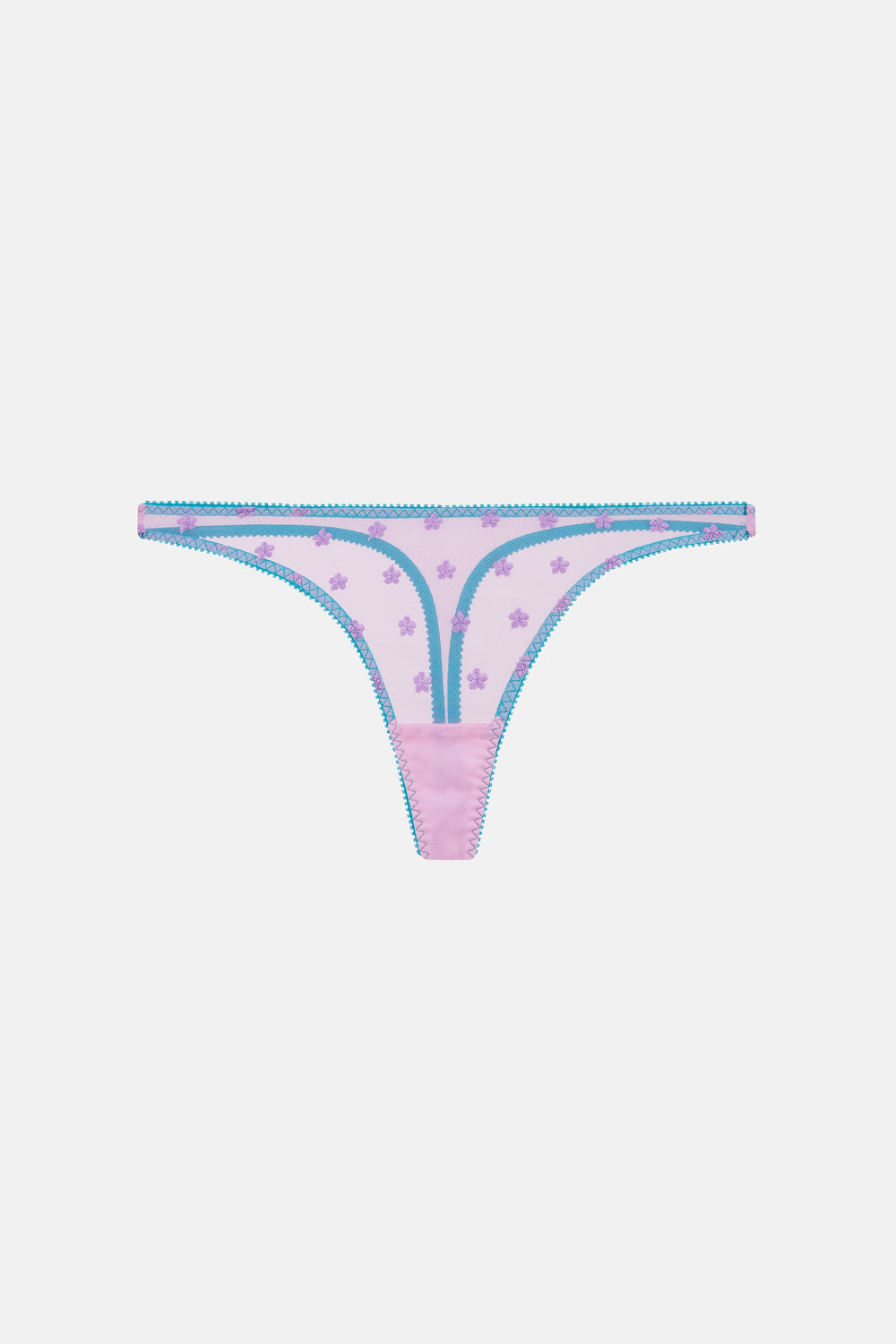 DORA LARSEN BETH EMBROIDERY THONG