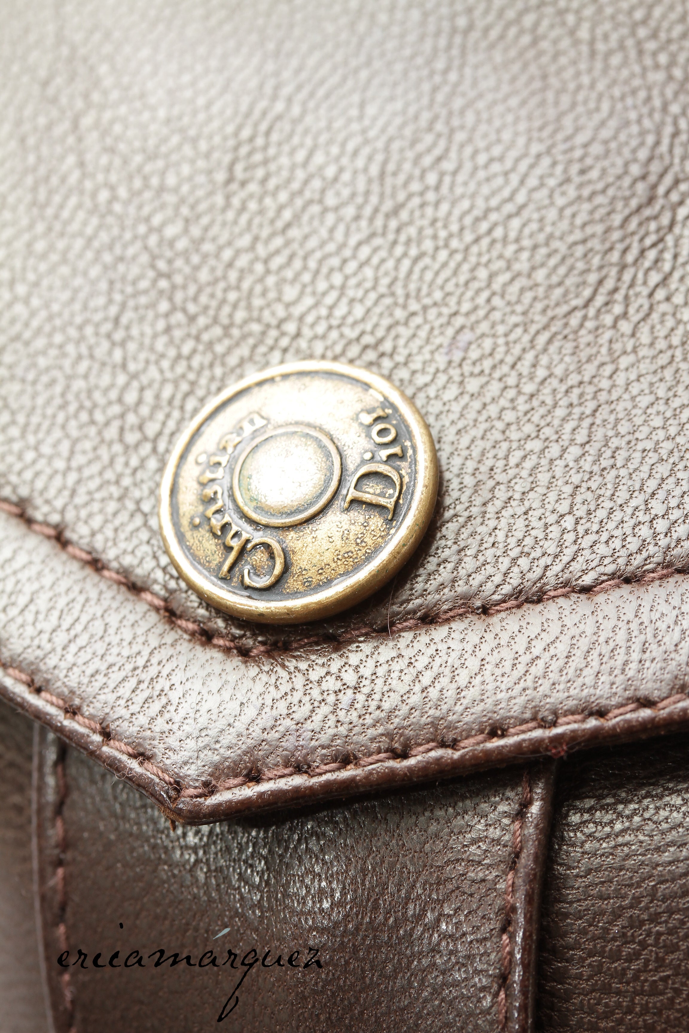 CHRISTIAN DIOR, Coat, Brown lambskin with Christian Dior Buttons