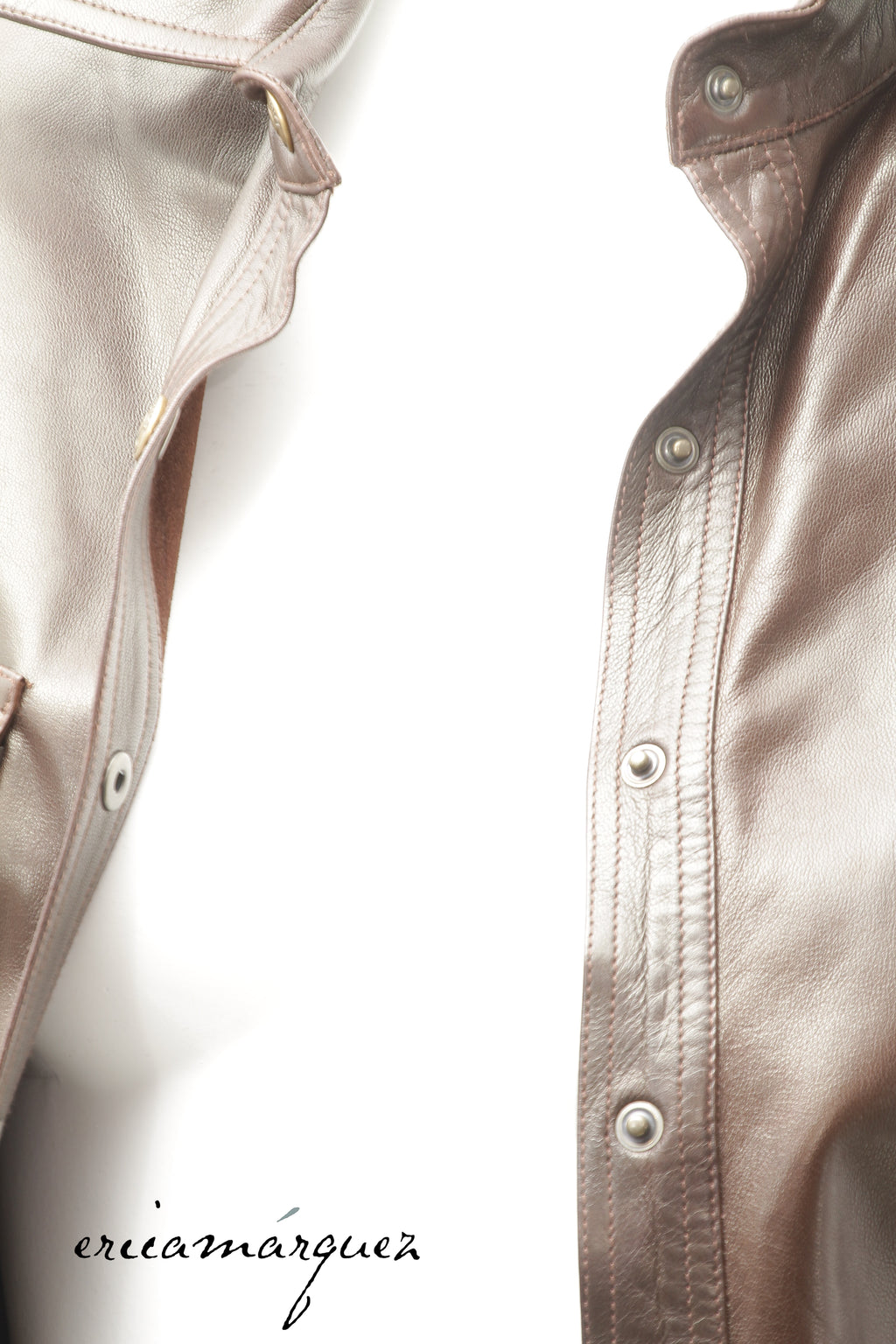 CHRISTIAN DIOR, Coat, Brown lambskin with Christian Dior Buttons