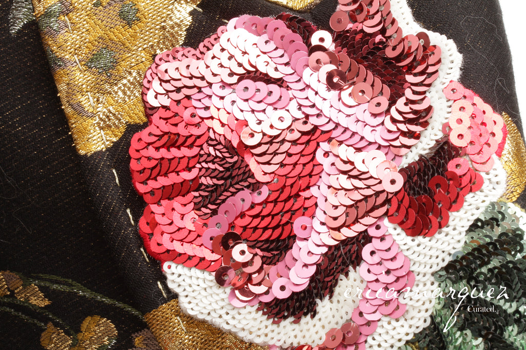 DOLCE & GABBANA, Double-Breasted Turlington Floral Metallic Lamé Jacquard Jacket