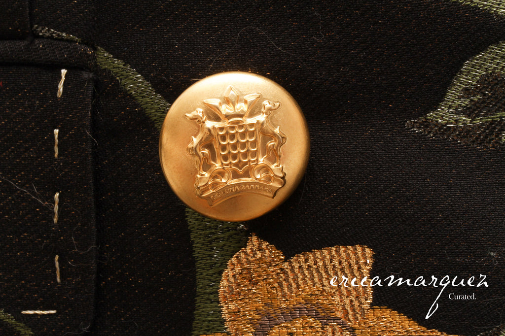 DOLCE & GABBANA, Double-Breasted Turlington Floral Metallic Lamé Jacquard Jacket