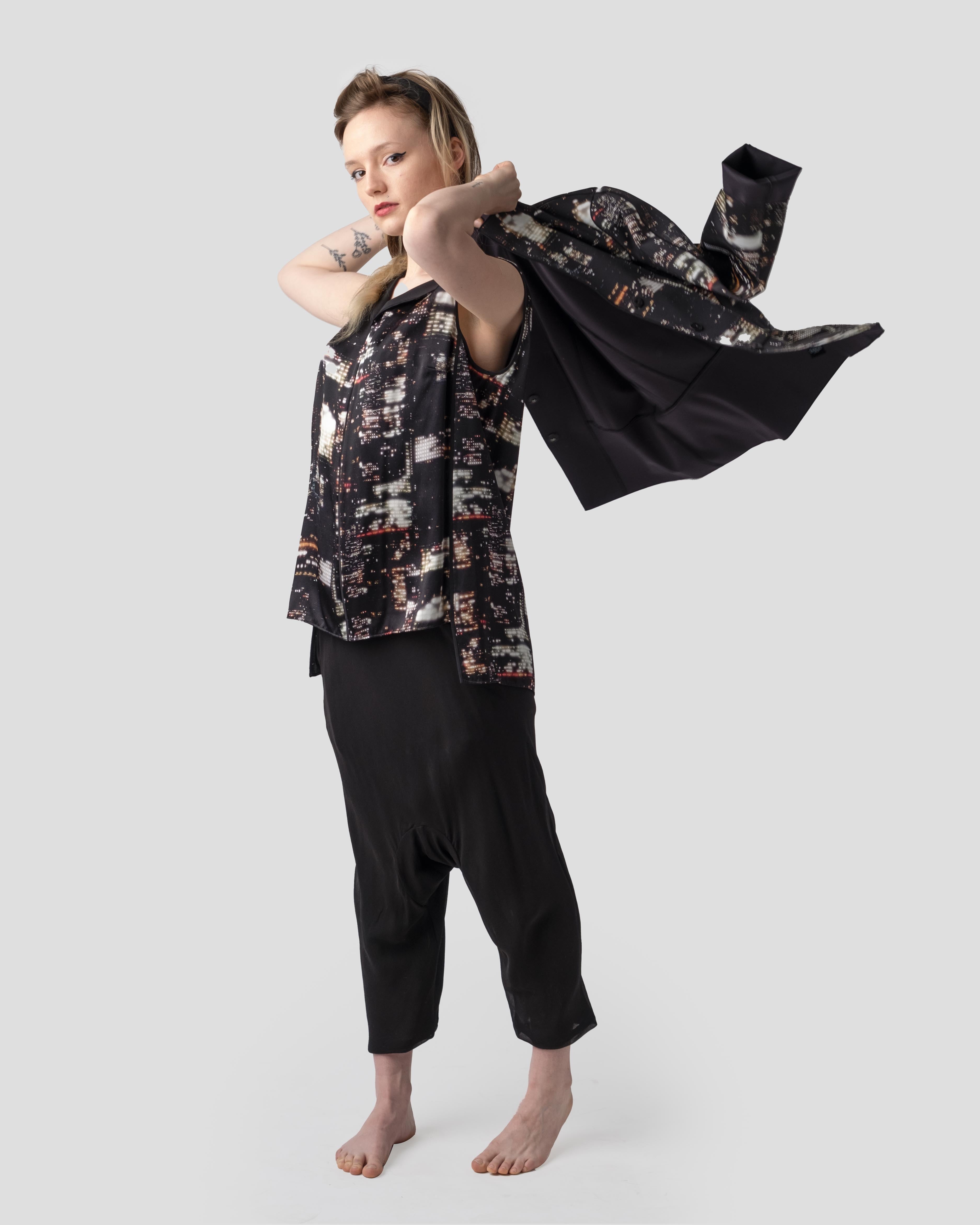 LAFAYETTE 148 Shirt and Jacket Ensemble, Iconic NYC Lights