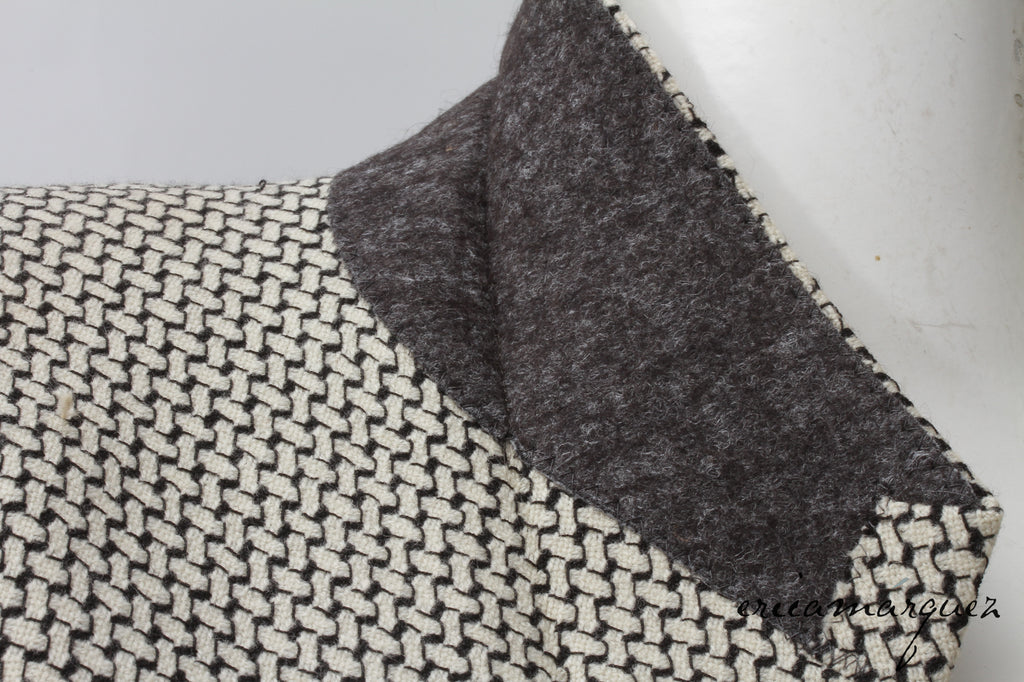 GIORGIO ARMANI, Taupe Houndstooth Three-Button Blazer