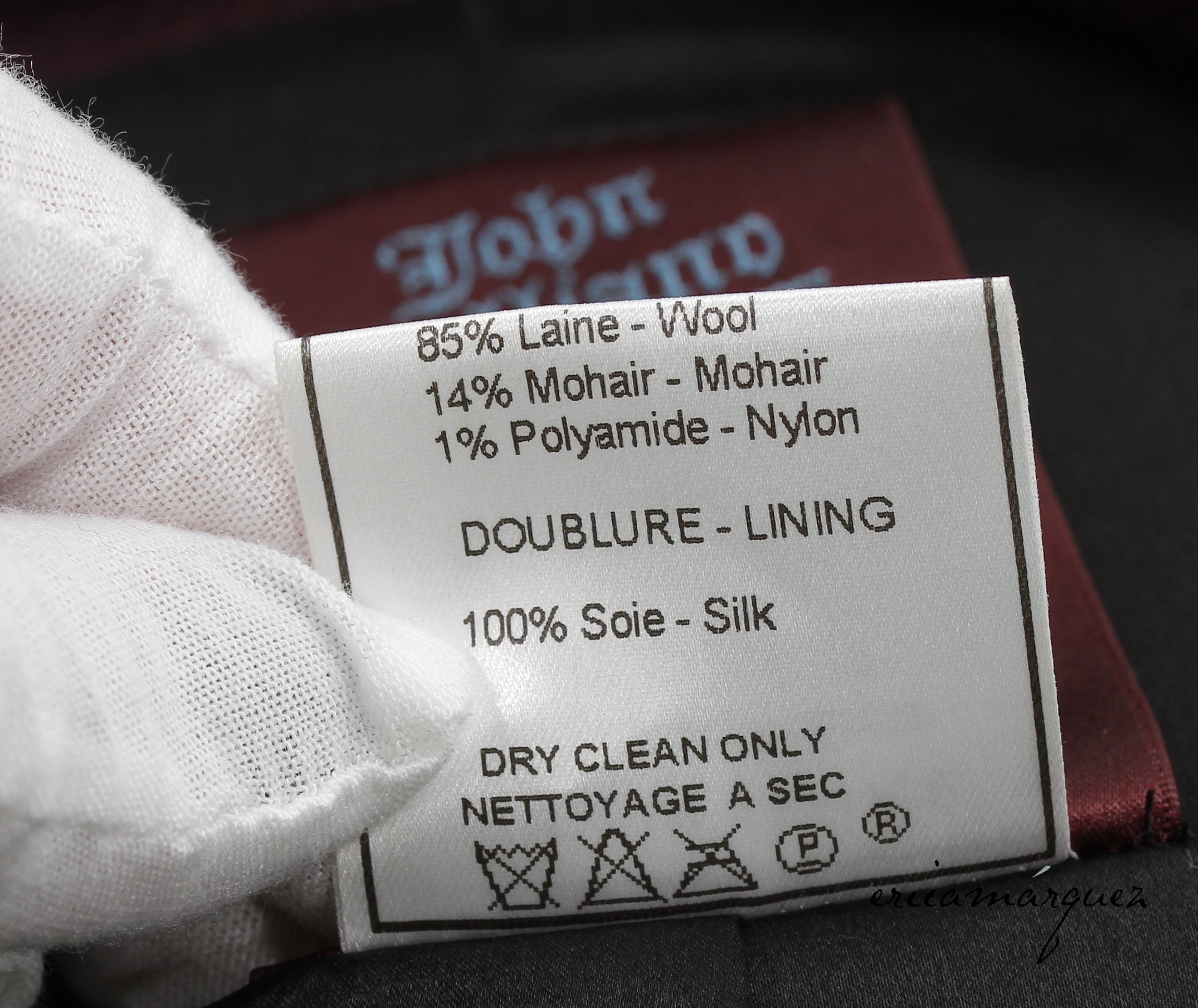 JOHN GALLIANO, Plum, Wool Blend, One Button Closure, Oversize Collar, Coat, 1998