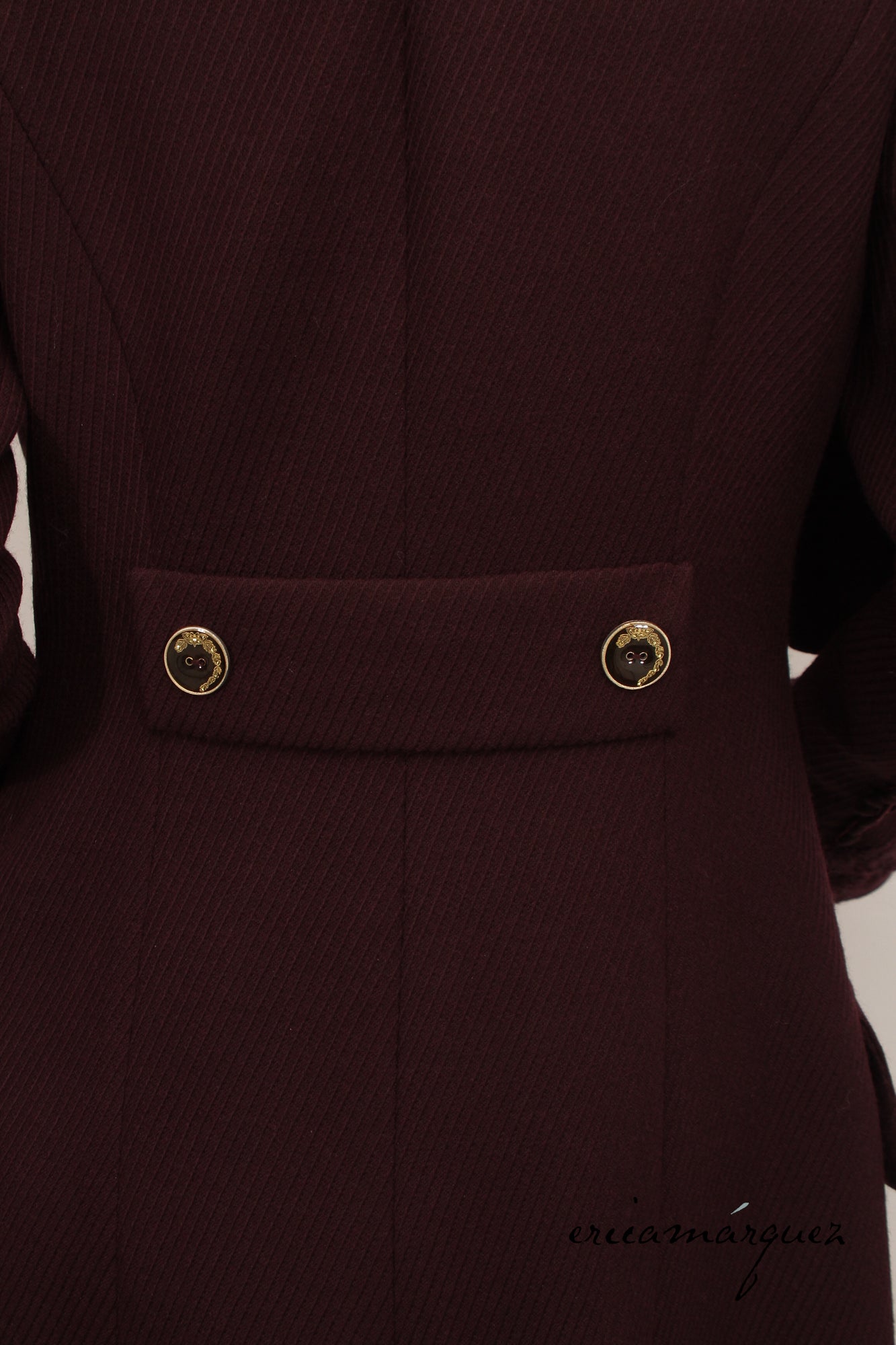 JOHN GALLIANO, Plum, Wool Blend, One Button Closure, Oversize Collar, Coat, 1998