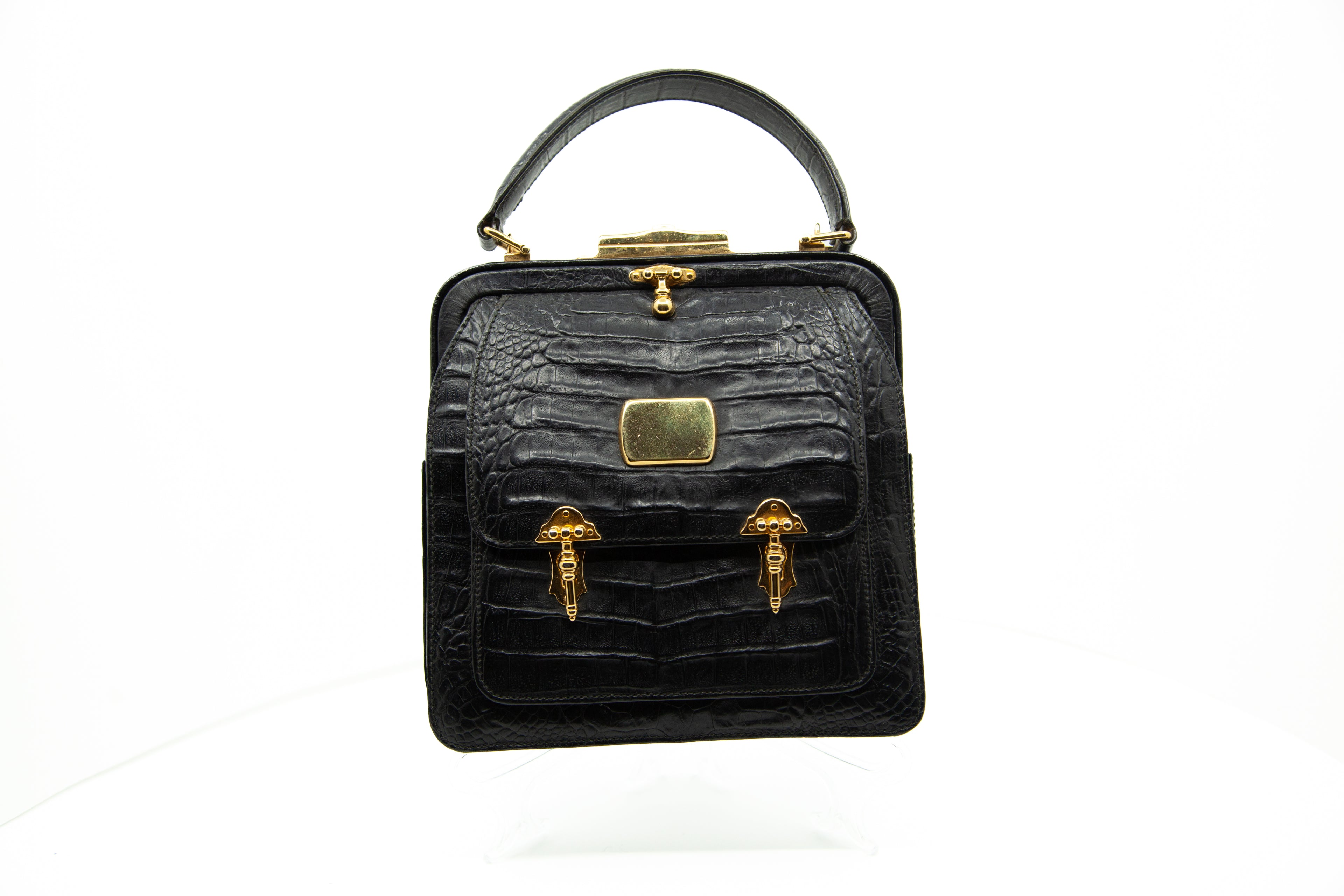 Vintage Valentino Alligator Handbag c1950s