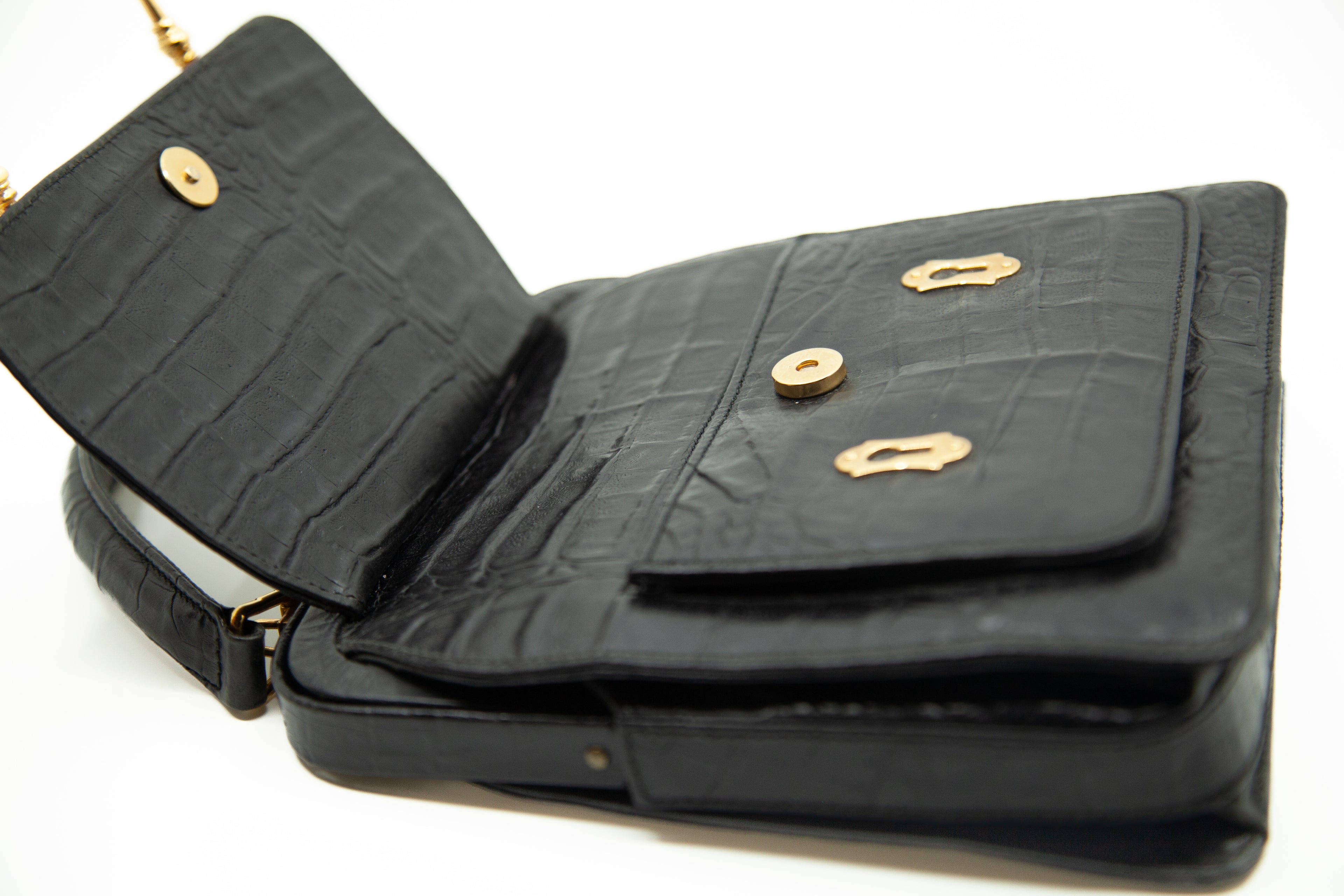 Vintage Valentino Alligator Handbag c1950s