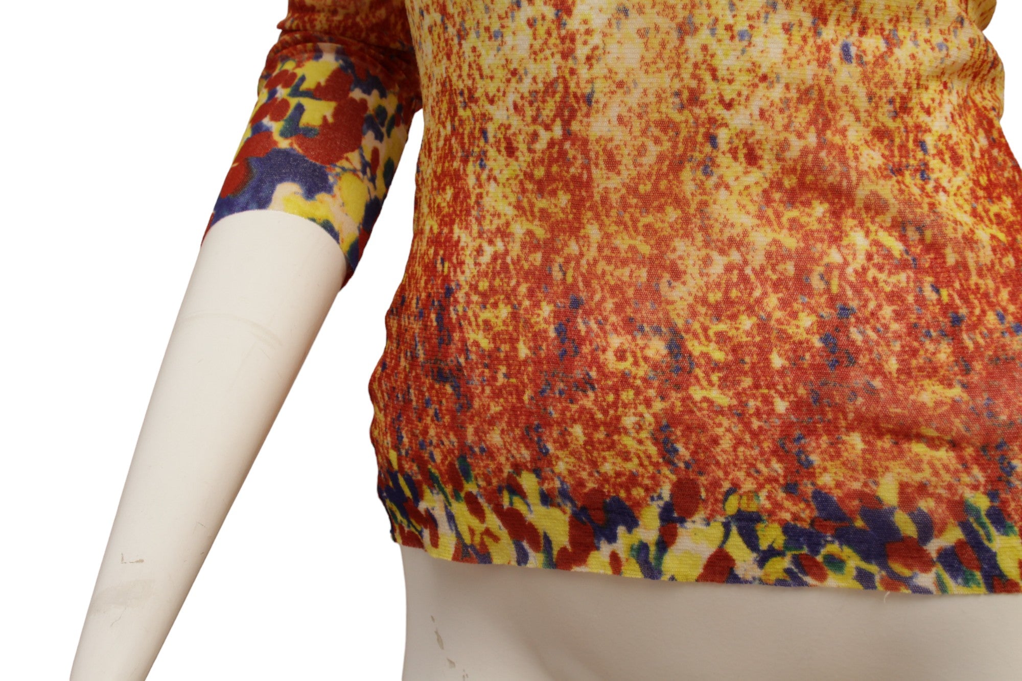 Jean Paul Gaultier Maille Red, Yellow, Blue Mesh Long sleeve Top