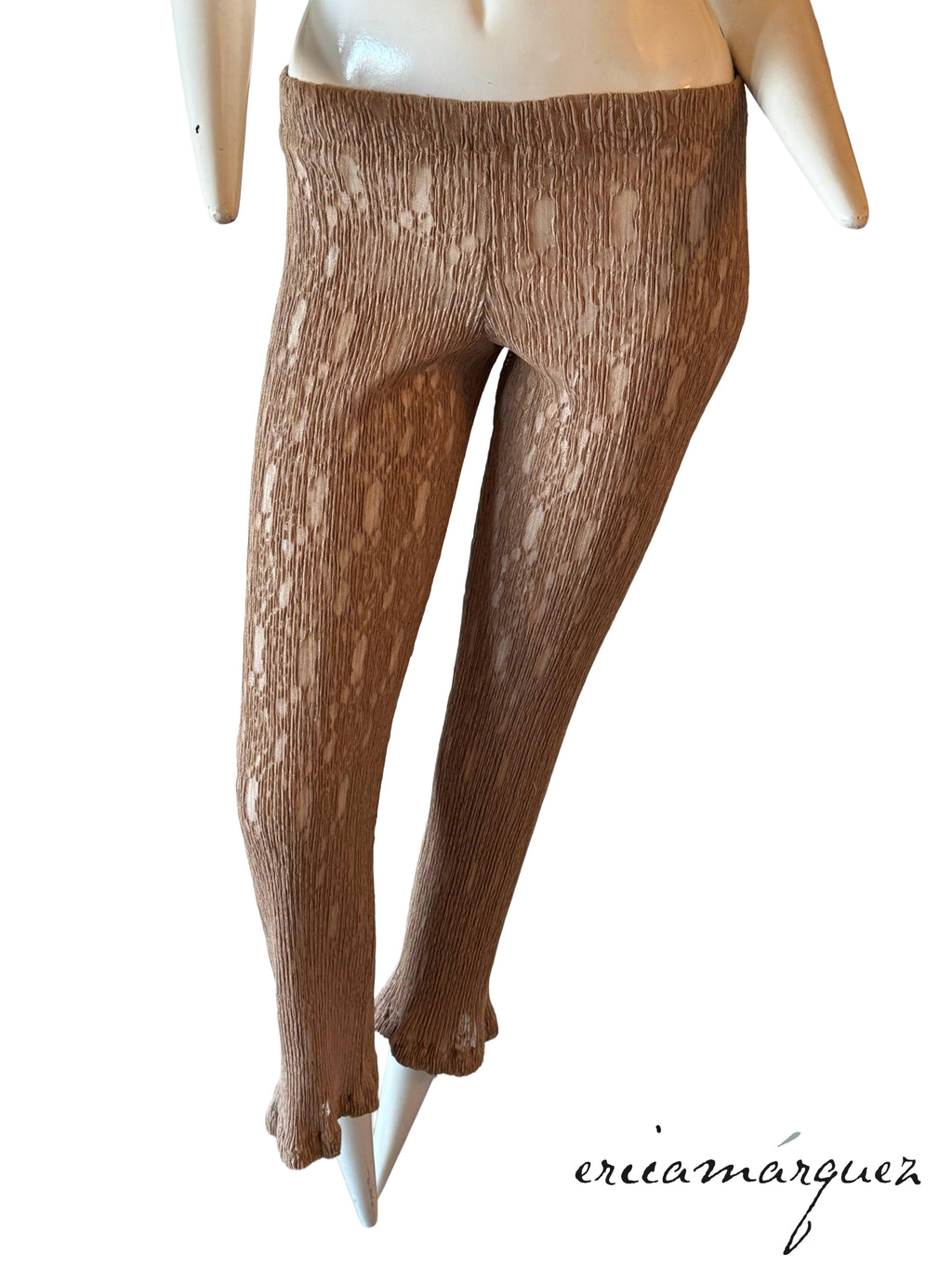 ISSEY MIYAKE, Sleeveless Stretch Lace Ensemble with Ancient Character Print SS98