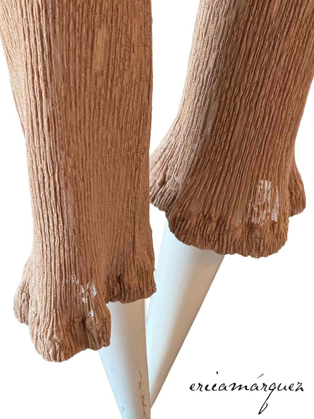 ISSEY MIYAKE, Sleeveless Stretch Lace Ensemble with Ancient Character Print SS98