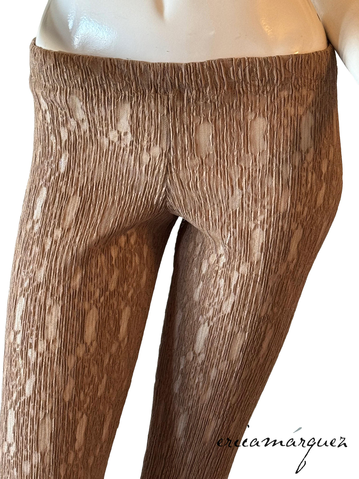 ISSEY MIYAKE, Sleeveless Stretch Lace Ensemble with Ancient Character Print SS98