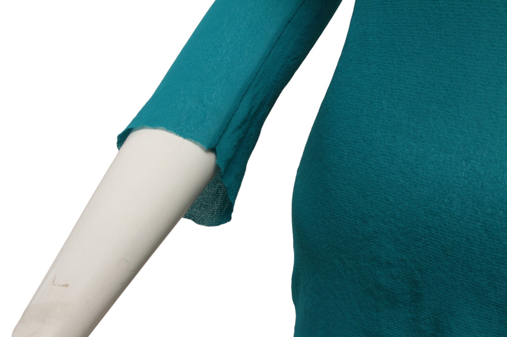 Jean Paul Gaultier Maille Classique Turquoise Long Sleeve Mesh Top