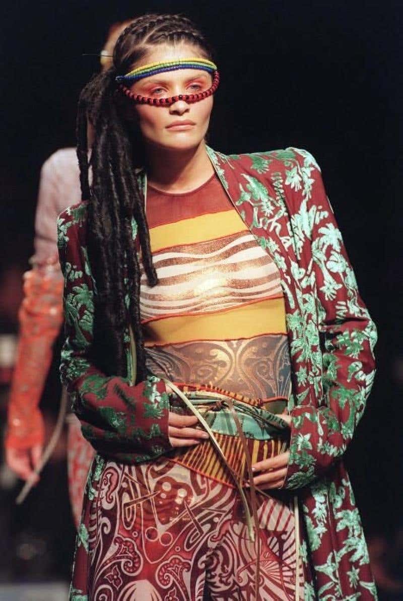 Jean Paul Gaultier Femme 1996 Spring/Summer Cyberbaba Burned Velvet Robe