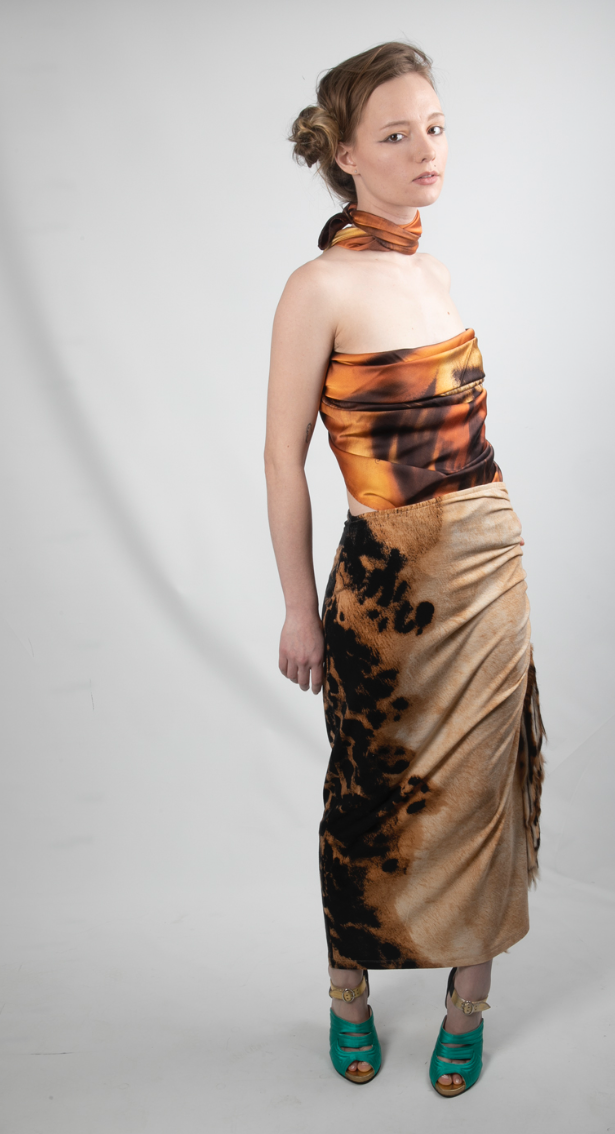 ROBERTO CAVALLI, Felix Print, Oversize, Body Wrap SS22 Collection