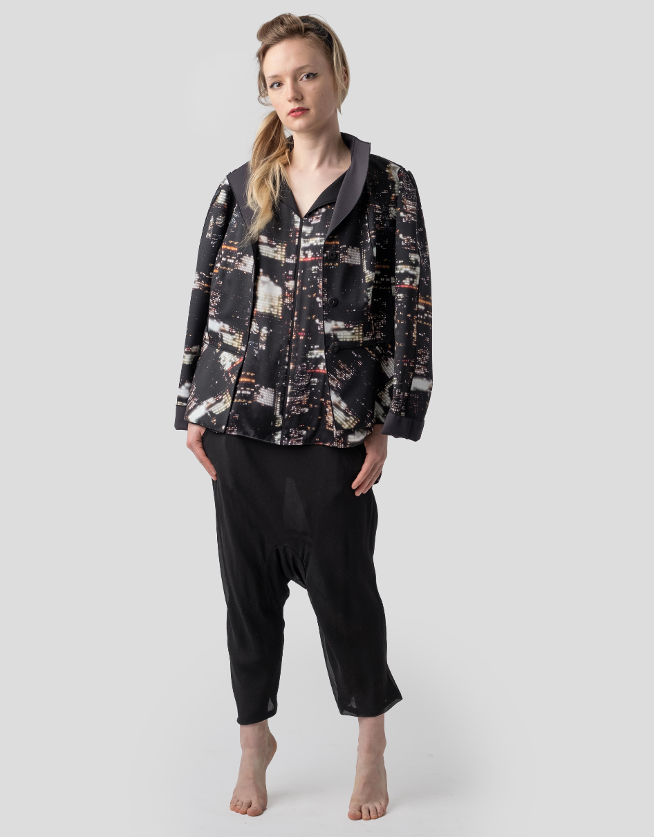 LAFAYETTE 148 Shirt and Jacket Ensemble, Iconic NYC Lights