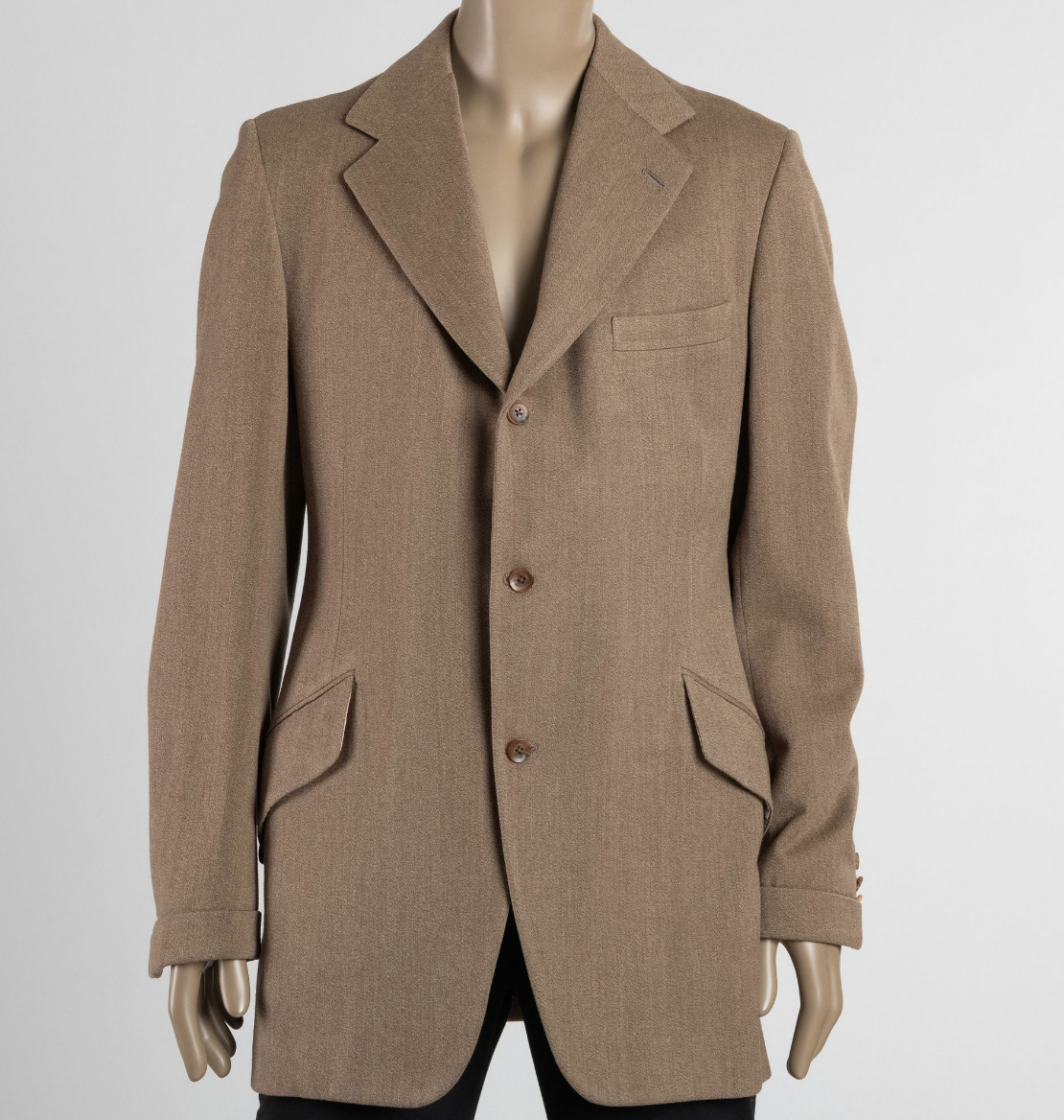 Welsh & Jefferies, custom tailored, linen and Hermès silk lined blazer, Estate of André Leon Talley