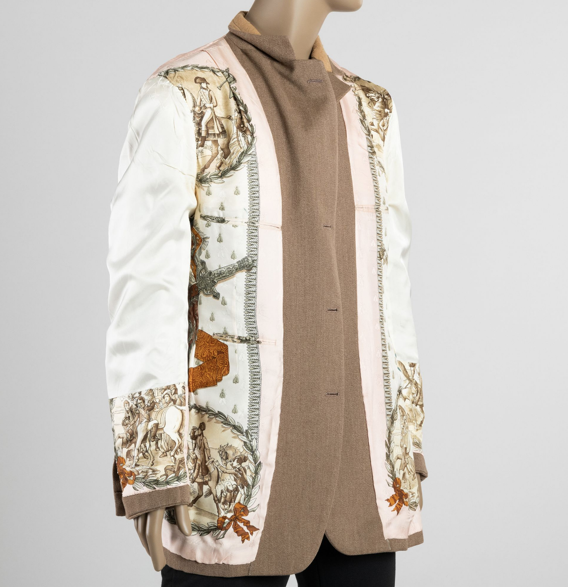 Welsh & Jefferies, custom tailored, linen and Hermès silk lined blazer, Estate of André Leon Talley