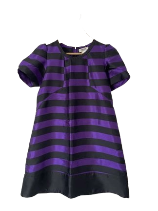 SONIA by SONIA RYKIEL, Babydoll Dress, Purple and Black Stripes