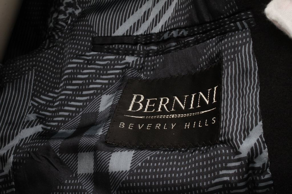 VERSACE x BERNINI Beverly Hills, V2 Blazer, Black Cashmere, Plaid Patchwork Lining and Gold Tone Buttons