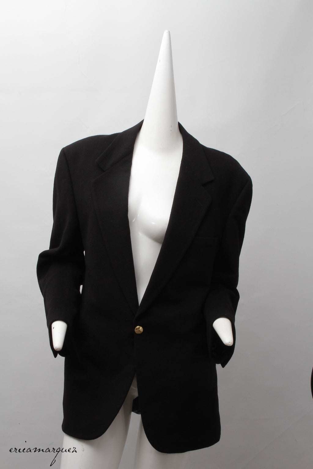 VERSACE x BERNINI Beverly Hills, V2 Blazer, Black Cashmere, Plaid Patchwork Lining and Gold Tone Buttons
