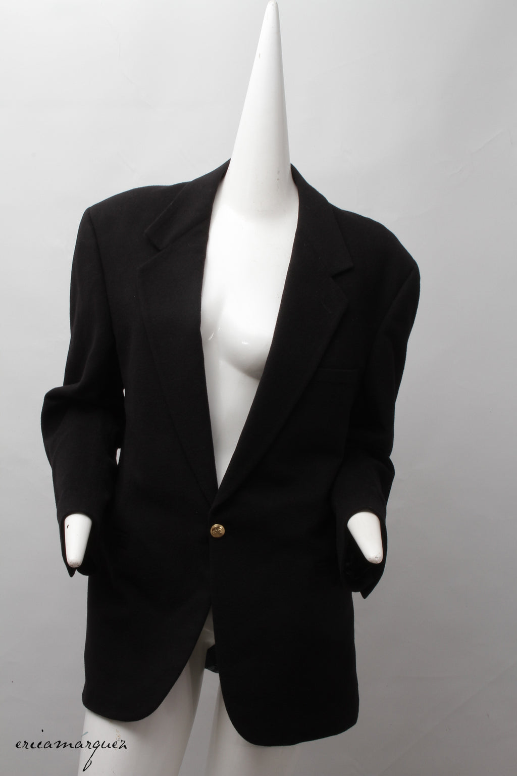 VERSACE x BERNINI Beverly Hills, V2 Blazer, Black Cashmere, Plaid Patchwork Lining and Gold Tone Buttons