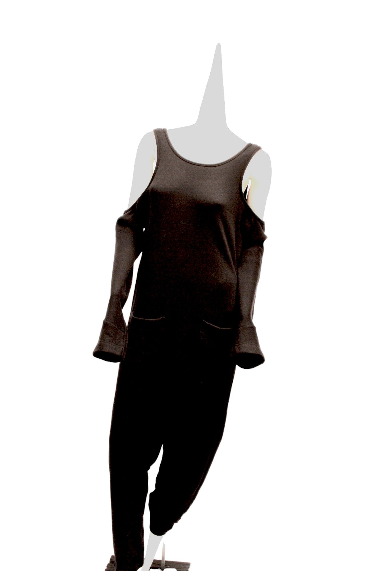 Y'S Yohji Yamamoto, black cotton jumpsuit