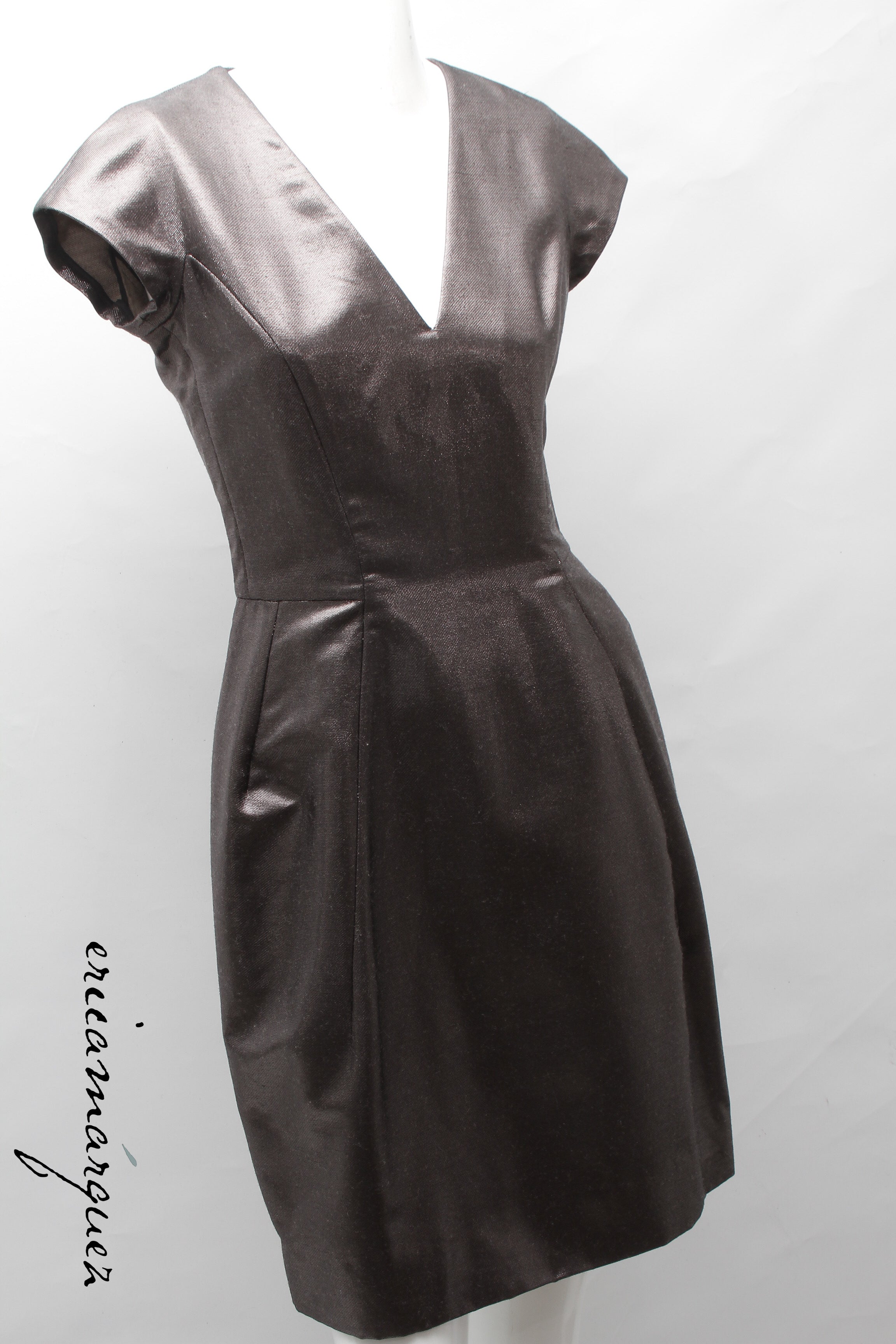 YVES SAINT LAURENT X STEFANO PILATI, Dress, Monochromatic, Wool Blend, Pre-Fall 2009