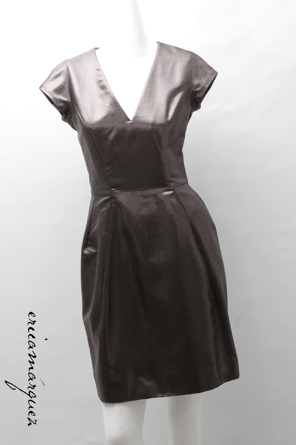 YVES SAINT LAURENT X STEFANO PILATI, Dress, Monochromatic, Wool Blend, Pre-Fall 2009