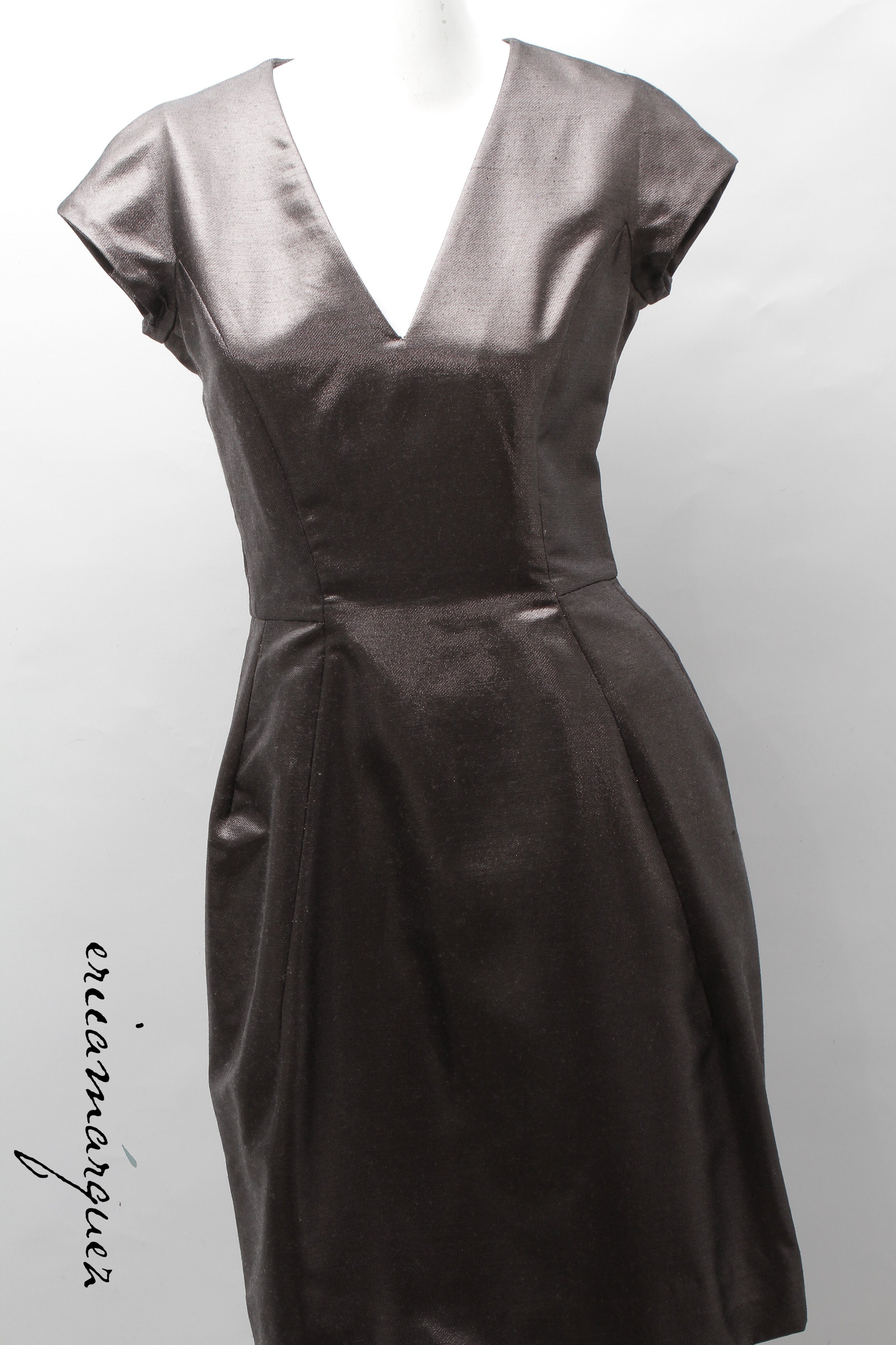 YVES SAINT LAURENT X STEFANO PILATI, Dress, Monochromatic, Wool Blend, Pre-Fall 2009