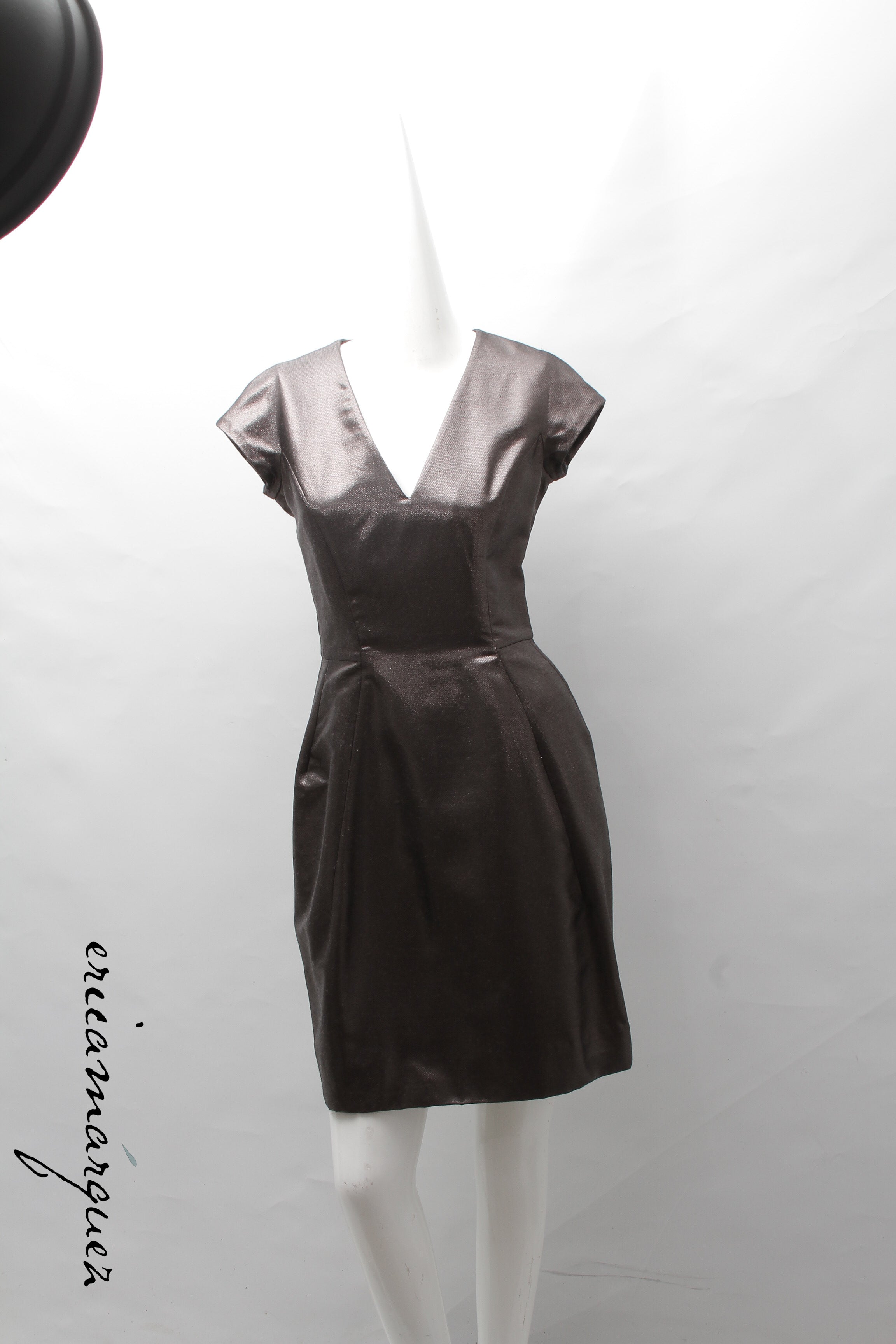 YVES SAINT LAURENT X STEFANO PILATI, Dress, Monochromatic, Wool Blend, Pre-Fall 2009
